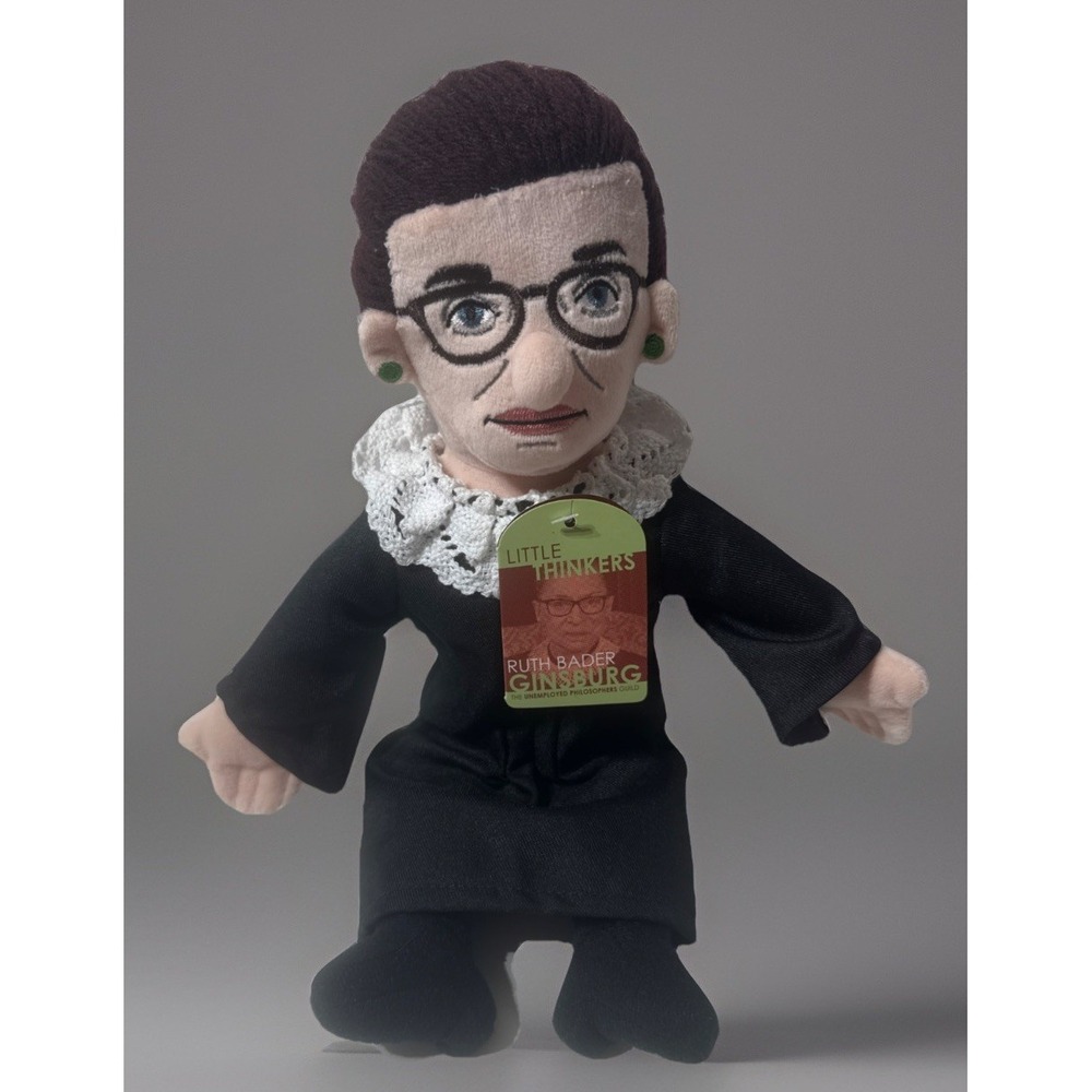 RUTH BADER GINSBURG‎ Little Thinker Big 13" Plush Doll Supreme Court Judge 5373